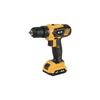 Battery Drill 12V 1.5Ah - 28nm Maximum Torque - 2 Speeds 0-400/0-1500rpm - Yellow Color-BL0158