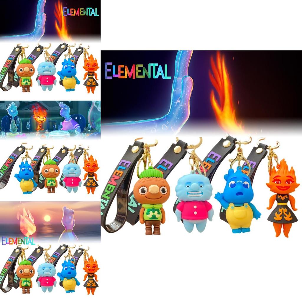 Cute Elemental City Pvc Keychain For Kids And Adults