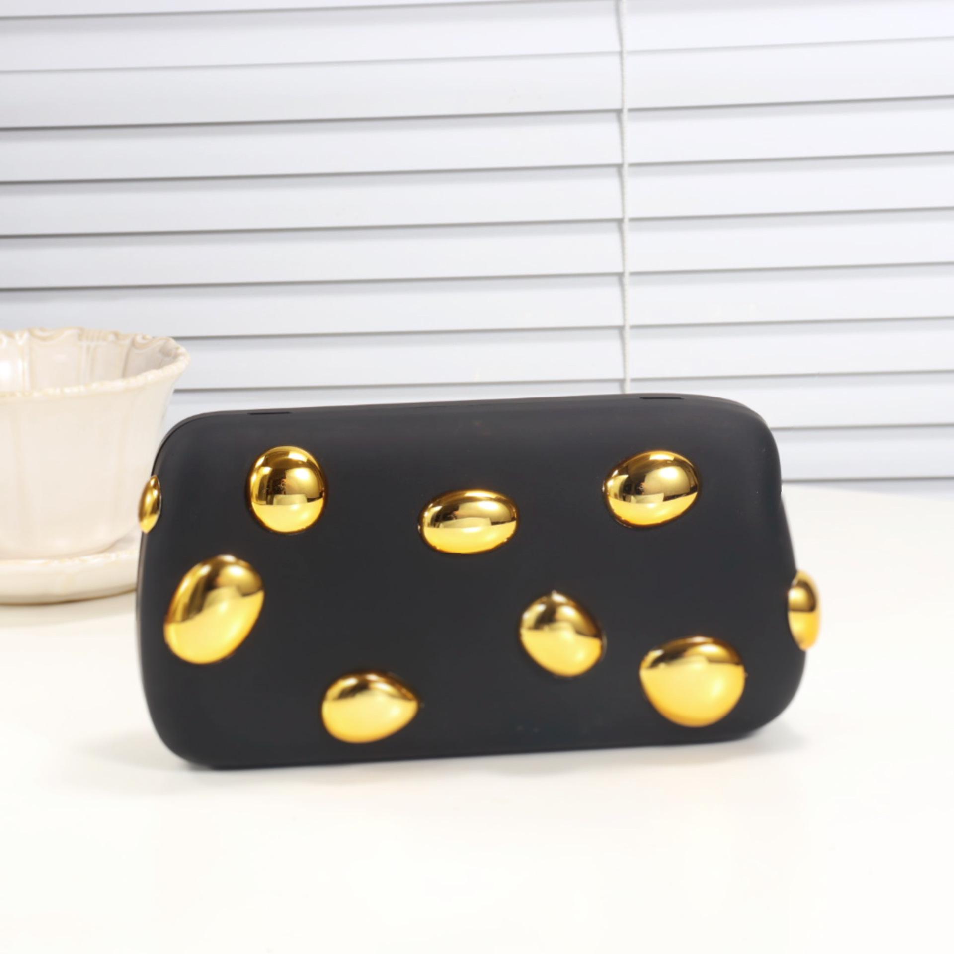 

2025 Європейська та Американська Матова Акрилова Сумка-Клатч / Вечірня Сумка Через Плече з Інкрустацією Камінцями 19*4*10CM