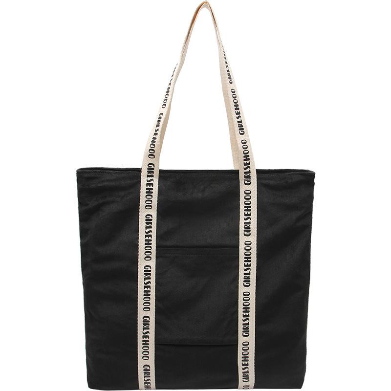 Spring Bag Canvas Bag Retro Washed Cloth Bag Bucket Bag Large Capacity Shoulder Bag