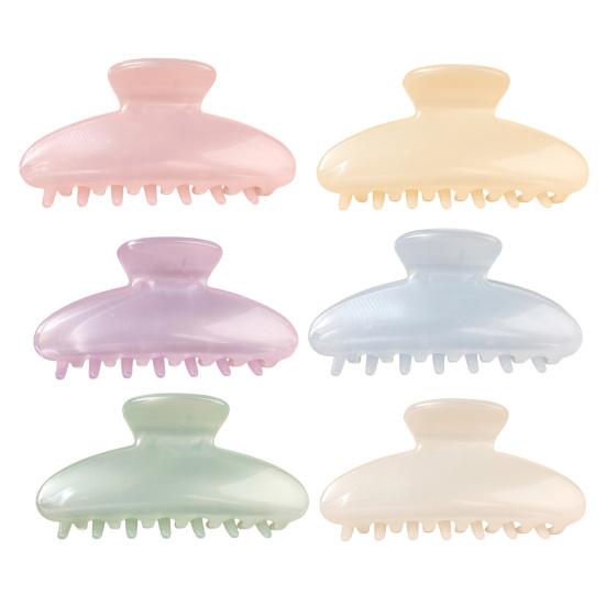 Hair Claw for Women, Semi-Transparent Pearlescent Tones Hair Clip, Large Size Back Head Hair Claw for Thick Long Hair