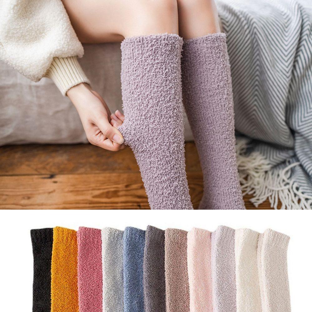 Fashion Men Women Thick Soft Winter Warm Coral Velvet Socks Fluffy Cosy Sleep Socks Bed Floor