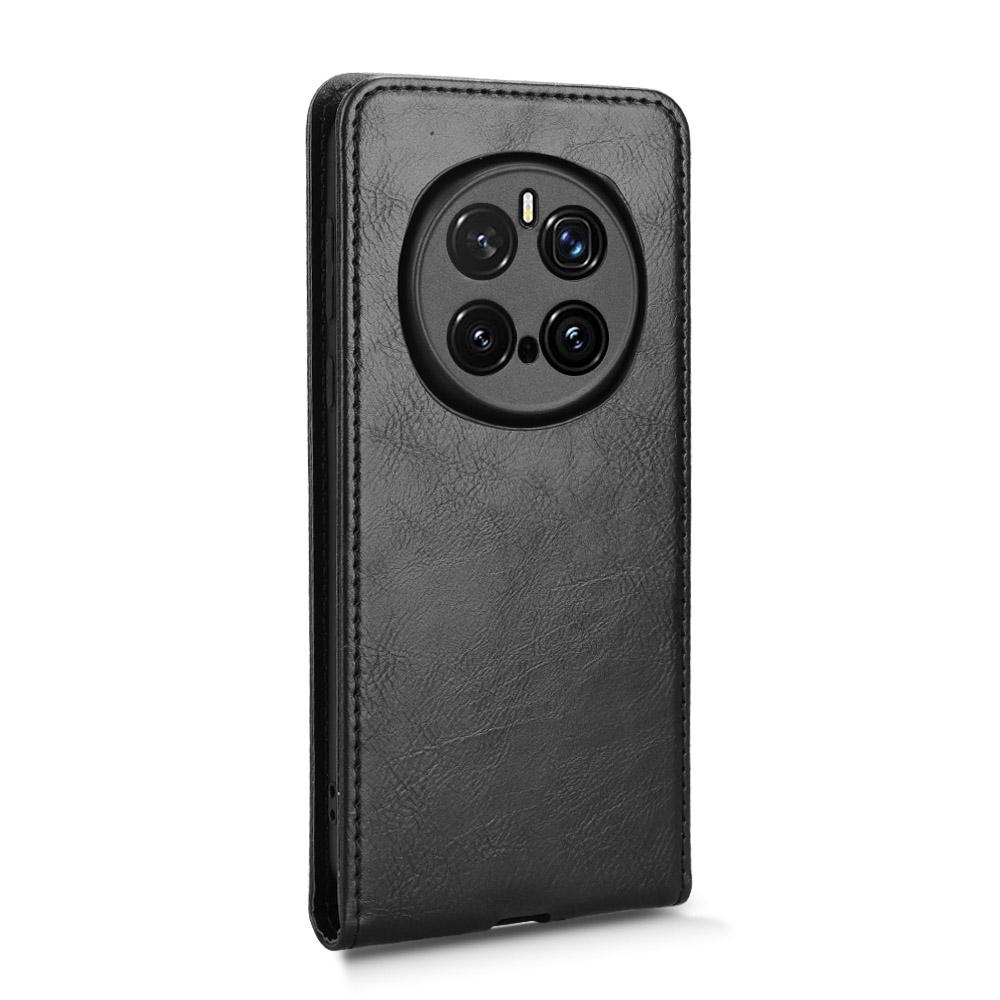 For Honor Magic7 Pro 5G-deksel med kortspor Magnetisk vertikalt flip-telefondeksel i lær