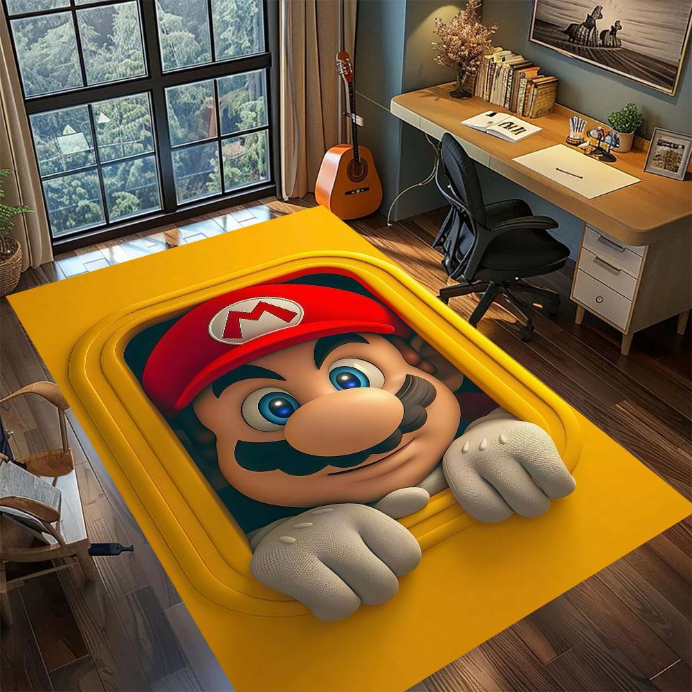 Mario anime character Carpet for Living Room Bedroom Home Decor Cool Movie Mat Play Floor Mat
