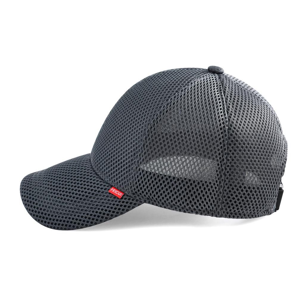 FEICUI Unisex Summer 6-Panel Baseball Cap Mesh Running Hats Pure Color Trucker Cap Breathable Outdoor Sports Quick Dry Hat