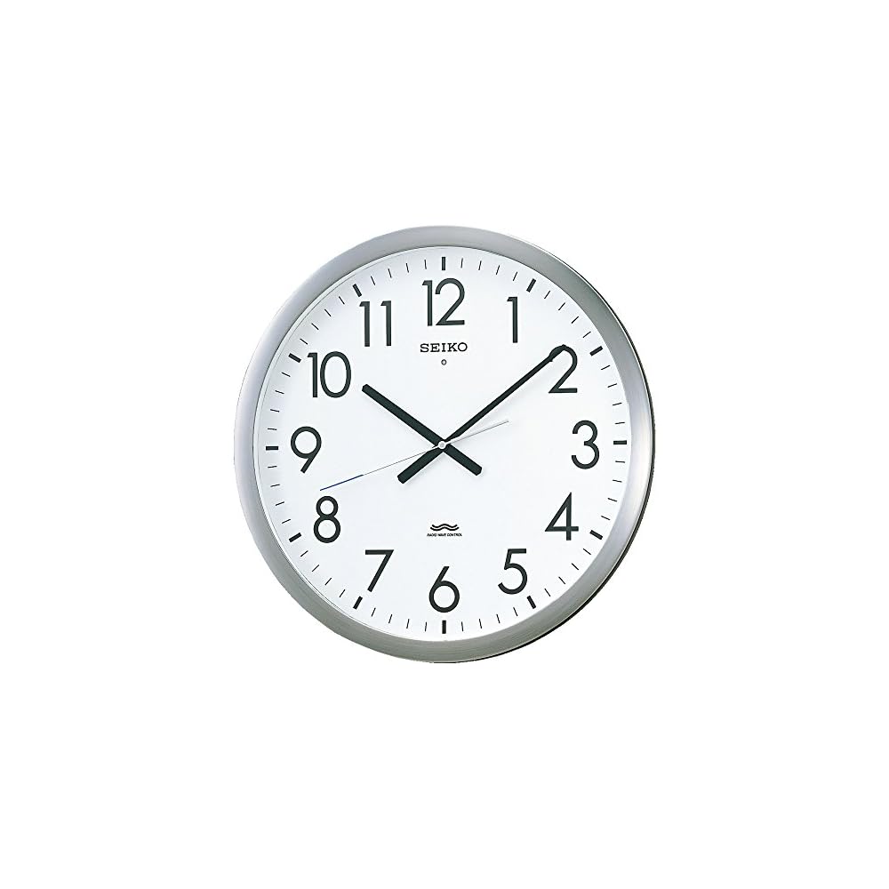Seiko Clock Wall Clock, Office Type, Large, Radio Controlled, Analog, Metal Frame, KS266S