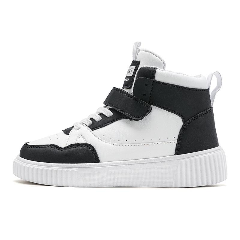 2025 Kinder High-Top Canvas Schuhe - Weiße Sneakers für Jungen & Mädchen, Frühling/Herbst Freizeit- & Sportbekleidung