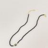 Natural Black Crystal Cat Neck Chain, Light Luxury Niche Temperament Versatile 14K Gold Necklace, Light Luxury Collarbone Chain for Women