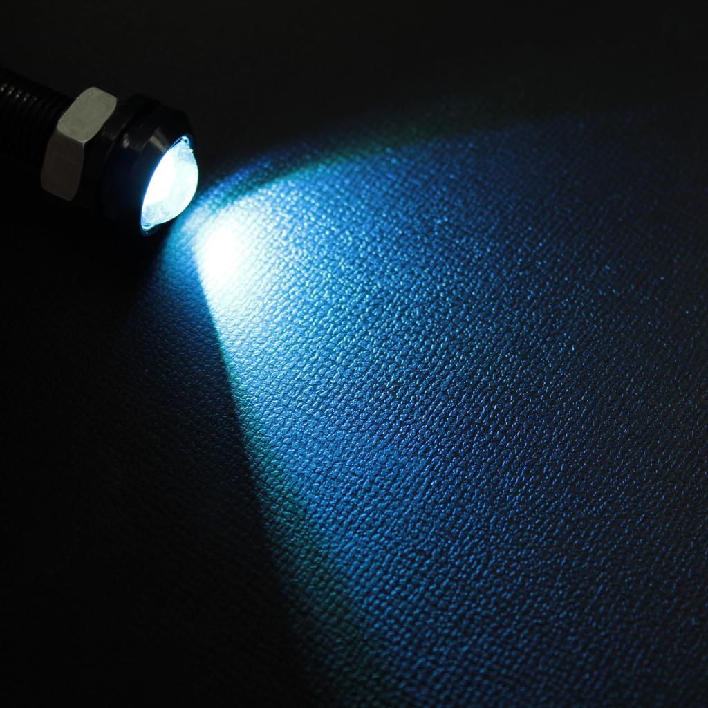 [Pack of 2] Waterproof Large LED Spotlight, Ice Blue, , 0.7 Inches (18 Mm) (Silver Socket)