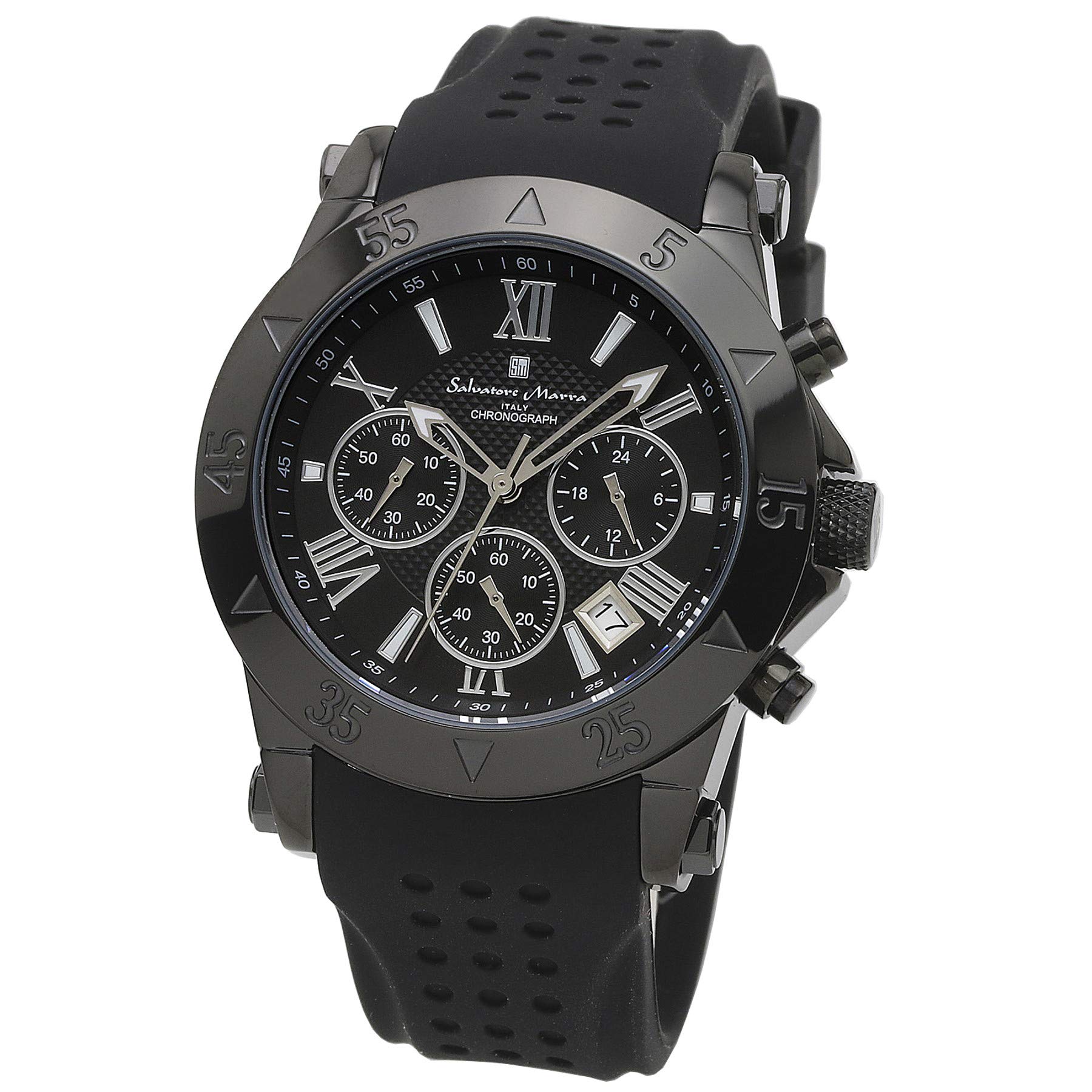 

Salvatore Marra Men s Chronograph Business Analog Quartz Watch, Black, Limited Edition (BKBK)