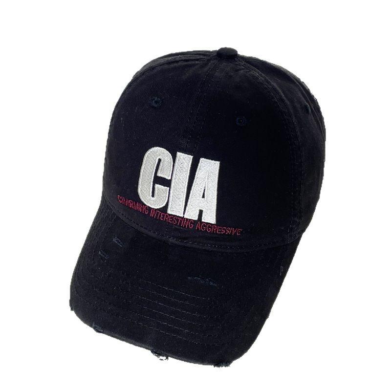 Casquette de baseball rétro américaine brodée et usée, polyvalente pour toutes les saisons, fait paraître le visage plus petit, casquette de sport, mode de rue étudiante