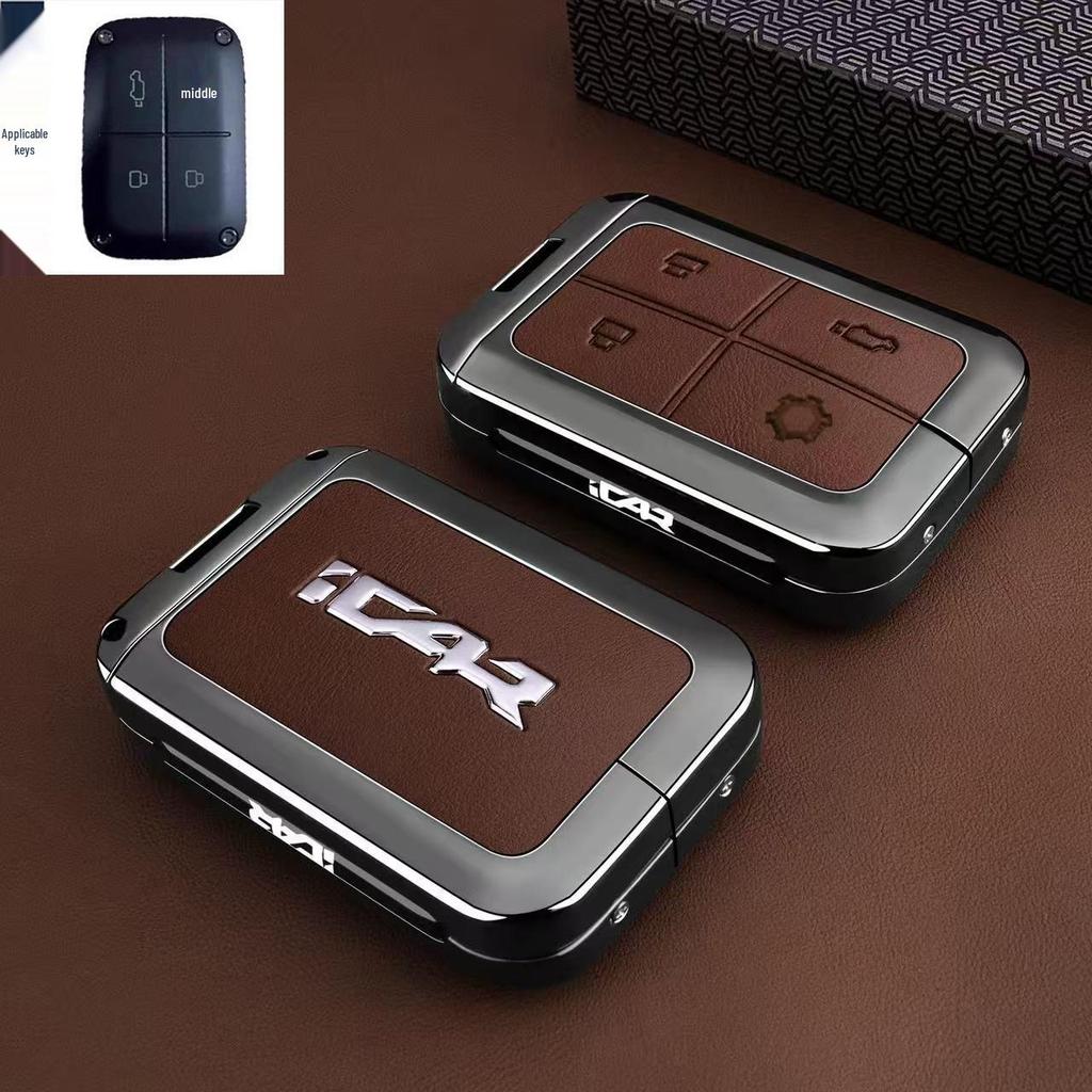 Chery iCAR V27 Key Case for 26 Models - Remote Control Shell & Buckle Protective Bag for Men