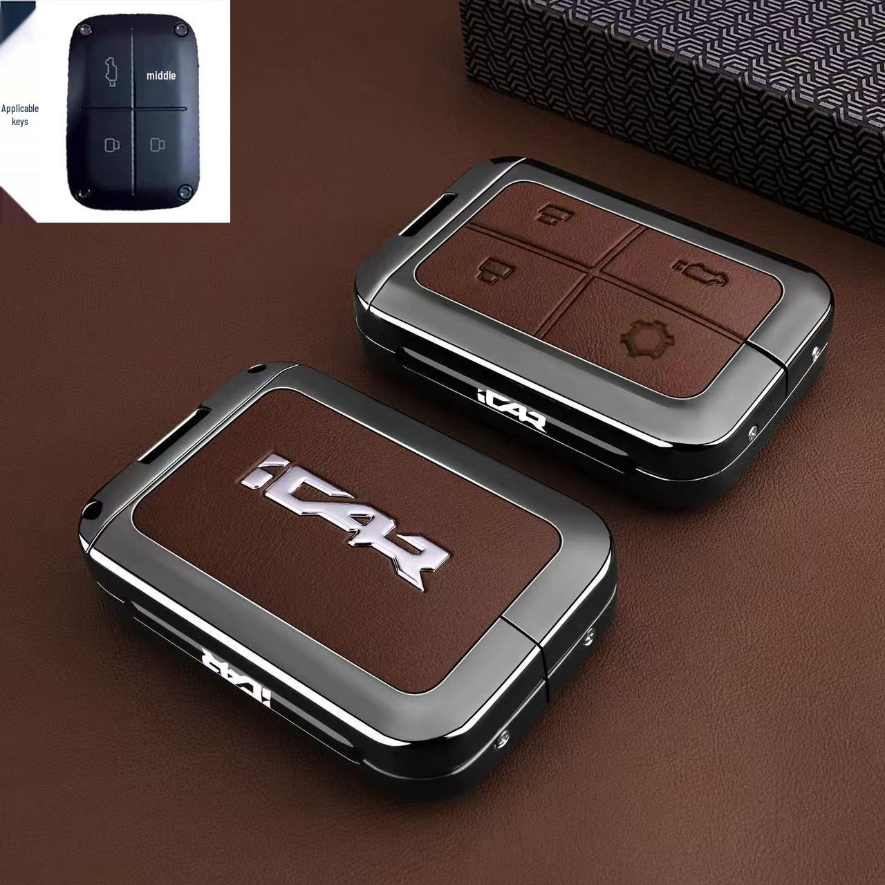 Chery iCAR V27 Key Case for 26 Models - Remote Control Shell & Buckle Protective Bag for Men