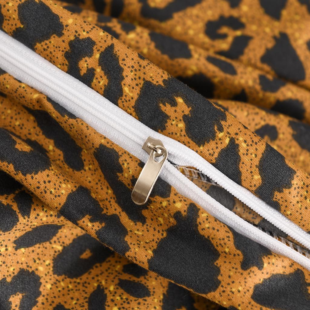 Leopard Reversible Comforter Cover Cheetah Print Bedding Set Luxury Duvet Cover for Women Men Boys Room Decor