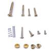 9-Piece Guitar Accessory Screw & Strap Button Set - Silver, Black, Gold
