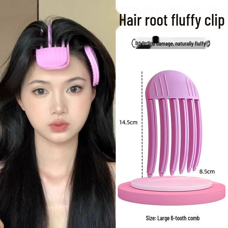 Peigne en plastique à vent haut de gamme et pince à cheveux coussin pour coiffer une frange volumineuse