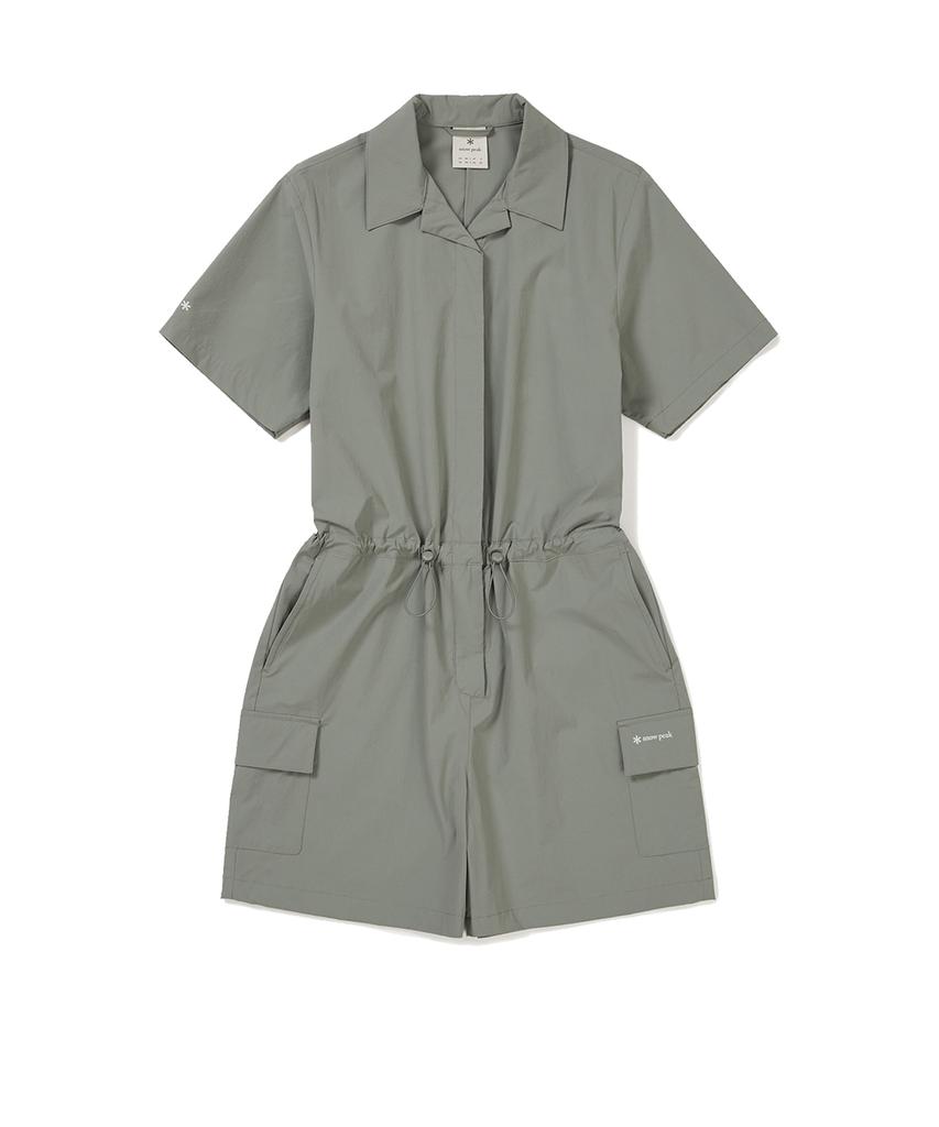 Snow Peak Apparel Thin Tech Women'S Woven Shorts Jumpsuit Light Khaki (S24Mwsop33)