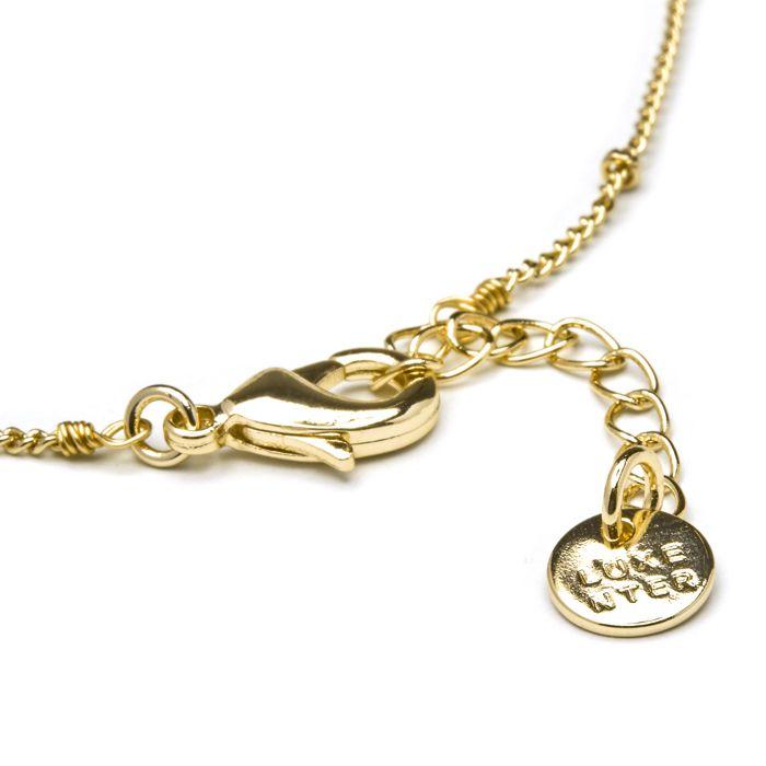 Bracelet - Wyrm - Modèle En Cristal Violet - Finition or Jaune 18K - Longueur 16,5 Cm - Extension 3,5 Cm