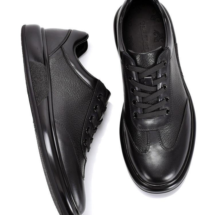 Deerskin Leather Shoes Men'S 2024 Autumn New Soft Bottom Breathable Comfortable Flat Heel Soft Leather Men'S Leather Casual Board Shoes