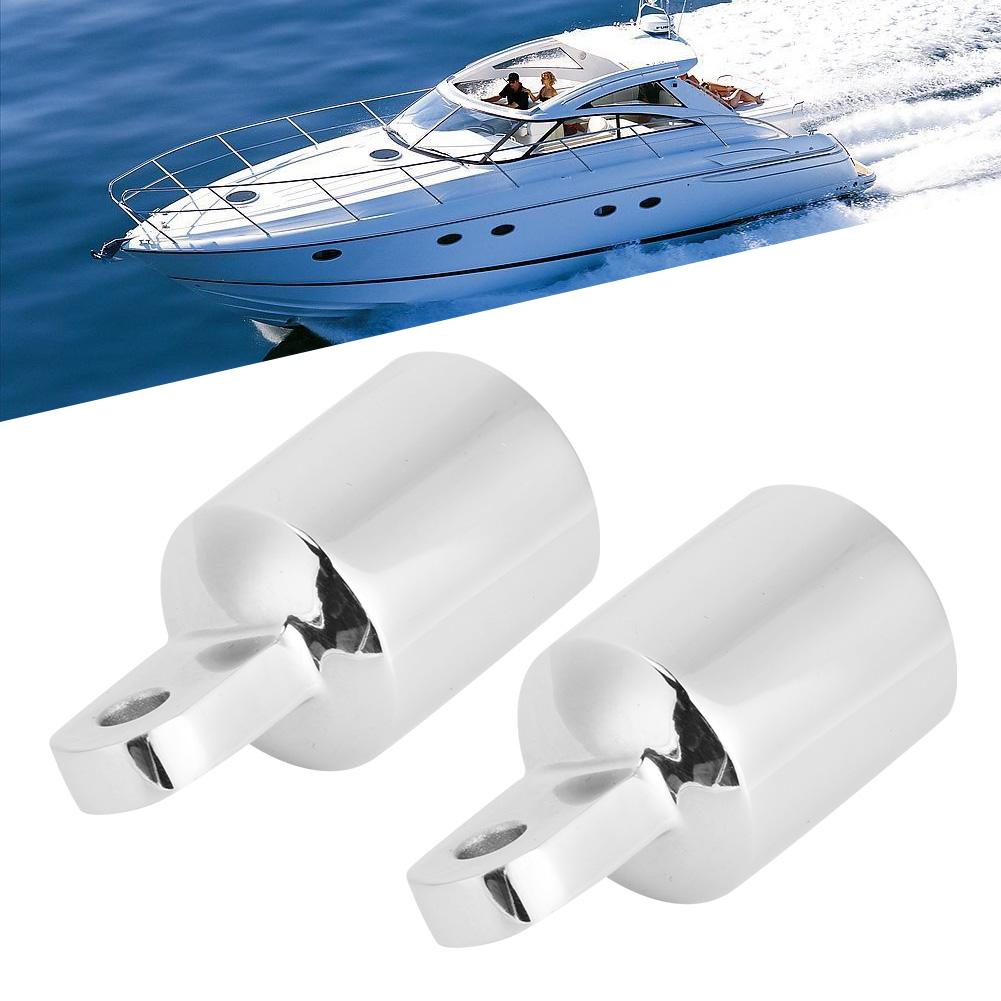 2 Stück Edelstahl Top Ösen Endkappe 22mm 0.9in Hardware Zubehör für Marineboot