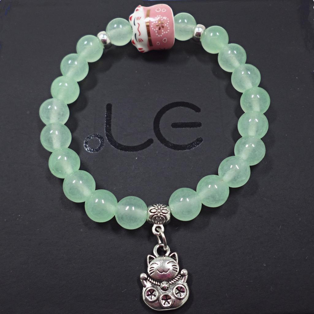 S447 popcorn stone crystal bracelet lucky cat bracelet pearl bracelet hand jewelry direct sales