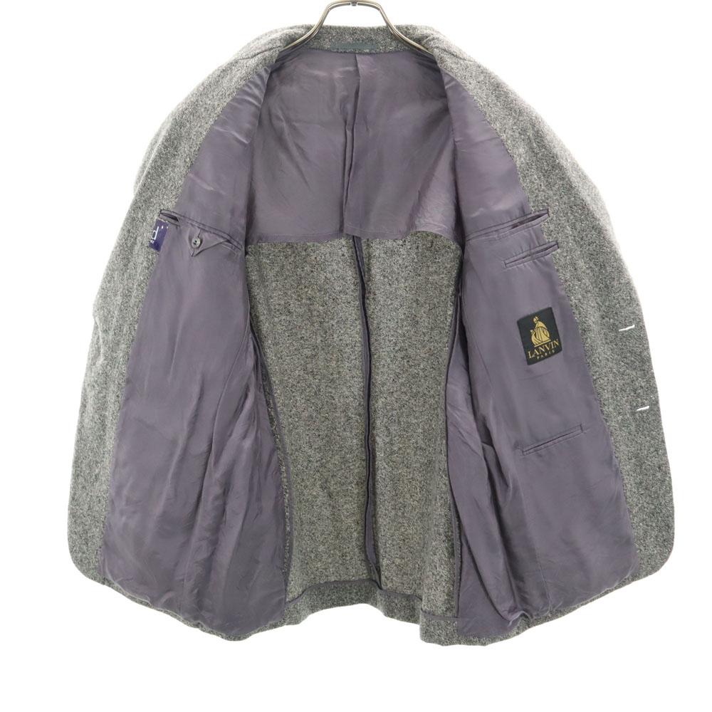 LANVIN 80s 90s Wool Old tailored jacket S46-24 gray Men's Used