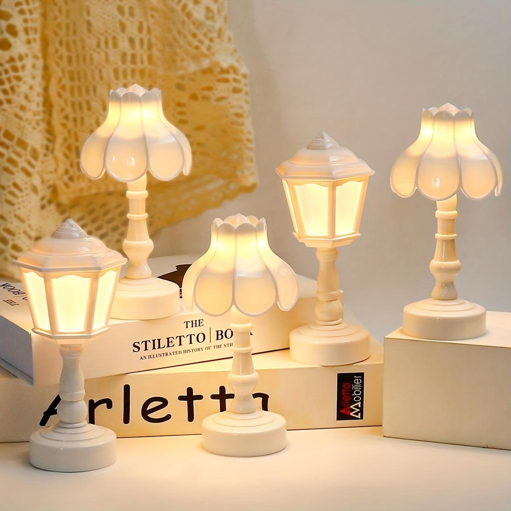 Blumenförmige Mini-Tischlampe, Pagodenform, LED-Kreativ-Tischlampe, perfektes Nachtlicht für Schlafzimmer und Schreibtisch-Dekoration