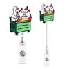Porta-Crachá com Clipe Porta-Cartão Retrátil para Crachás de Identificação Chaves Máscaras Portátil Porta-Crachá de Puxar Fácil para Trabalho Escola Eventos