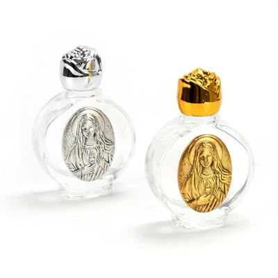 1Pc Holy Water Sacred Heart of Mary Bottle Religious Cross Bottle Christian Virgin Sculpture Bottle Holy Water Bottle
