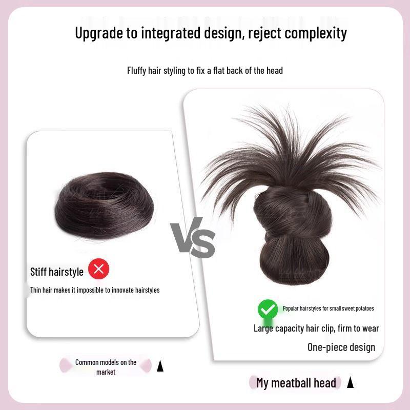Fluffy Flower Bud Hair Tie & Clip for Easy Bun Styling