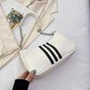2023 Autumn Korean Style Girlish Heart Shoulder Bag: Niche Baguette Chain Design