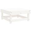 5 Piece Garden Lounge Set White Solid Pine Wood