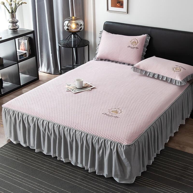 JINGRUIXIANG Cooling Ice Silk Bed Mat Set