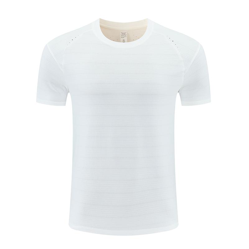 

Solid Color Short Sleeved T-shirt Breathable Quick Drying Outdoor Running Sports Men s Stretch Short Sleeved T-shirt XL білий