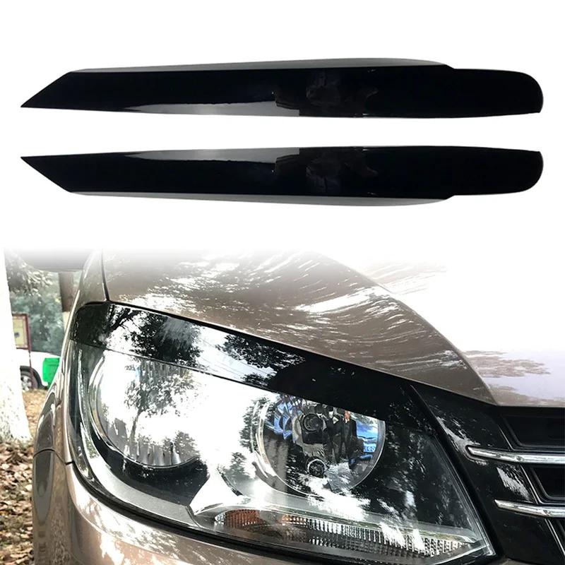 Front Headlight Eyelid Trim Cover Decoration Fit For Volkswagen Touran 2011 2012 2013 2014 2015 ABS Plastic