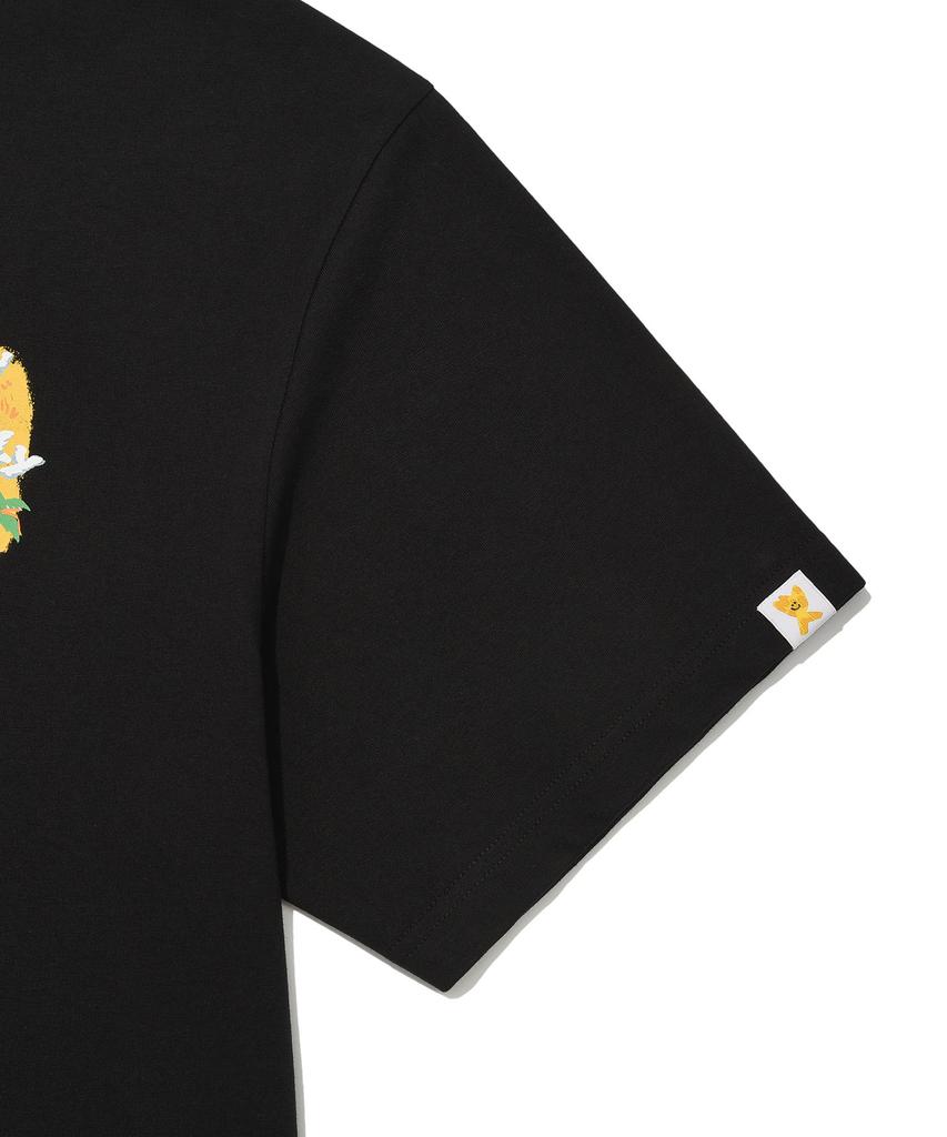 WACKY WILLY Kiki Ocean Graphic Short Sleeve T-Shirt Black