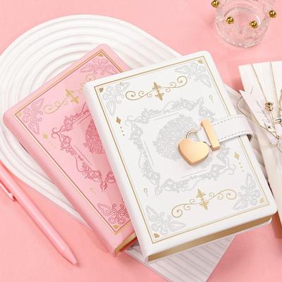 288 Pages Memo Notebook PU Leather Secret Journal Portable B6 Secret Diary Book  Women Girls