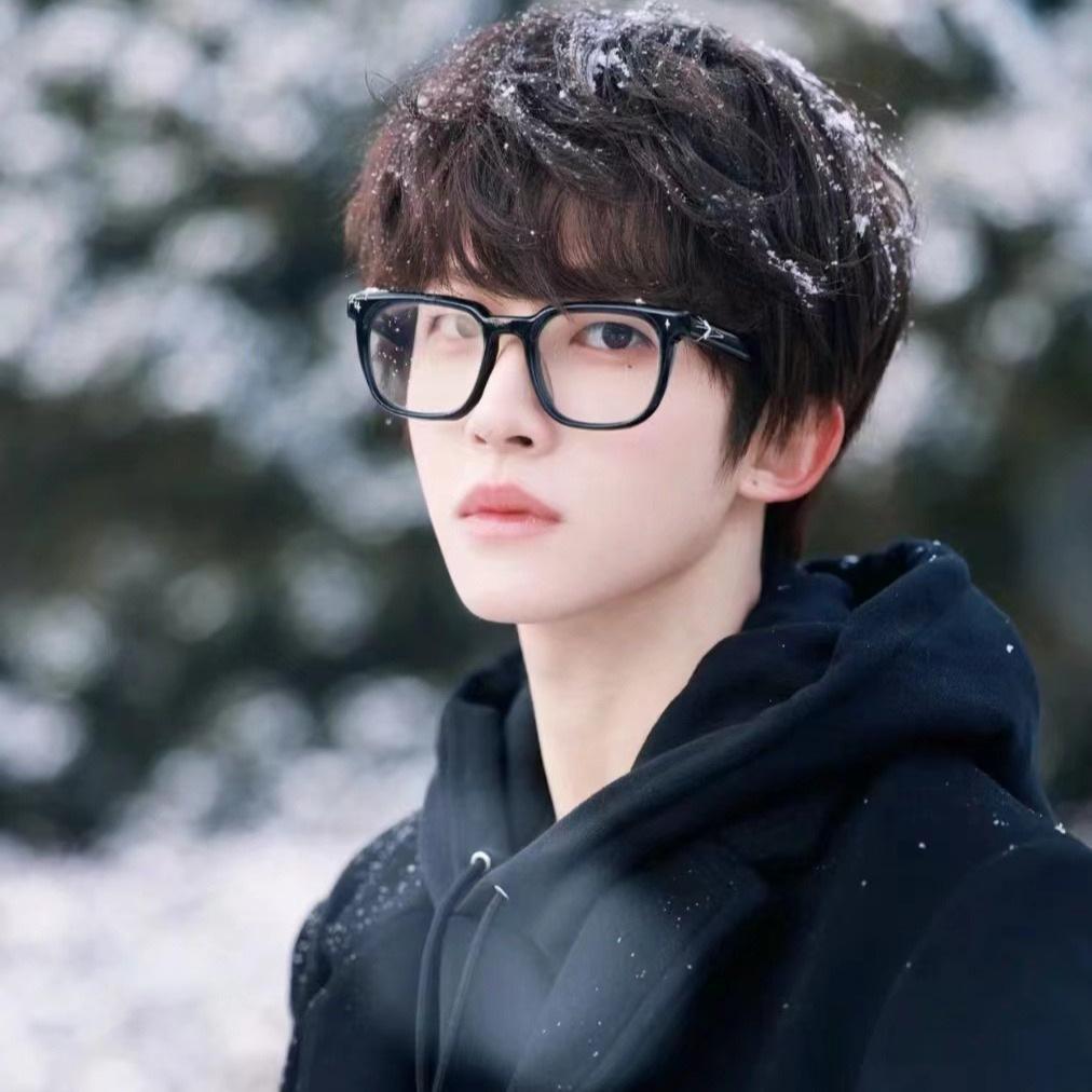 Myopia Glasses Retro Flat Glasses Black Frame Anti-blue Glasses