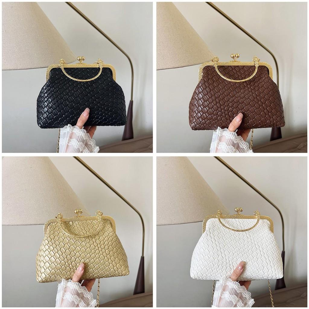 Solid Shaped Shell Color Single Shoulder Crossbody Bag Handbag Women Fashion