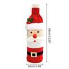 24TE Couvre-bouteille de vin de Noël Décorations de Joyeux Noël Tricot Père Noël Bonhomme de neige Sac Cadeau Bonbon pour la Maison Nouvel An