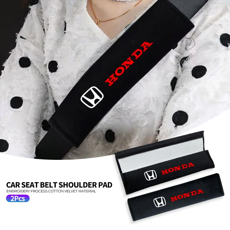 1/2Pcs Car Seat Belt Cover Adjustable Plush Car Safety Belt Cover Shoulder Pad For Honda Civic Accord CRV Hrv Jazz Accessories RA4
