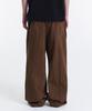 Gicheol Slub Jacquard Stripe Wide Pants (Brown)