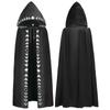 Halloween Cosplay Costume Hooded Grim Reaper Hooded Cloak Cape Magic Cloak Witchcraft Robe Coat Witch Cloak