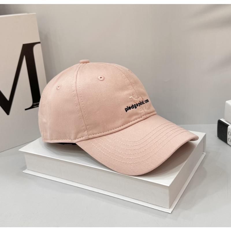 Letter deer soft top showing face small baseball cap female summer big head circumference versatile embroidery curved brim cap male
