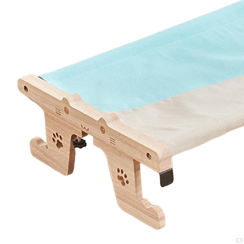 Cat Hammock Window Perch Adjustable Kitten Bed Steady Easily Install Multipurpose Wood Frame