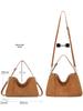 Women's 2026 Korean Fashion Large Capacity Genuine Leather Frosted Cowhide Crossbody Shoulder Bag