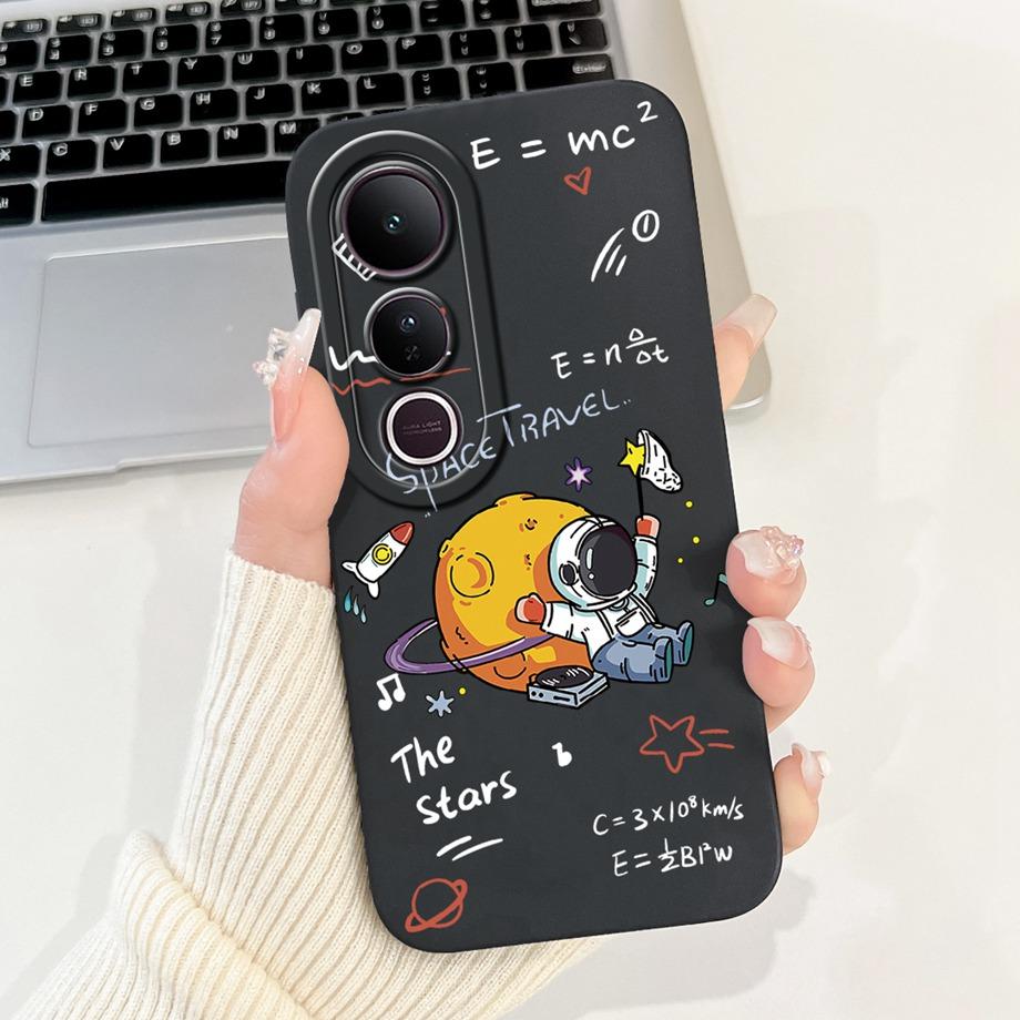 Für Vivo V50 Lite 4G 5G V50 5G Handyhülle Silikon Weiche Rückabdeckung Für Vivo V2441 V2427 Bumper Drache Katze Blume Schmetterling Capa