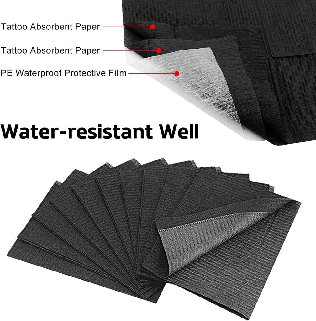 125pcs/bag Medical Tattoo Bibs Absorbent Dentist Napkins Waterproof Backing Disposable Nail Table Cover for Tattoo and Nail Art