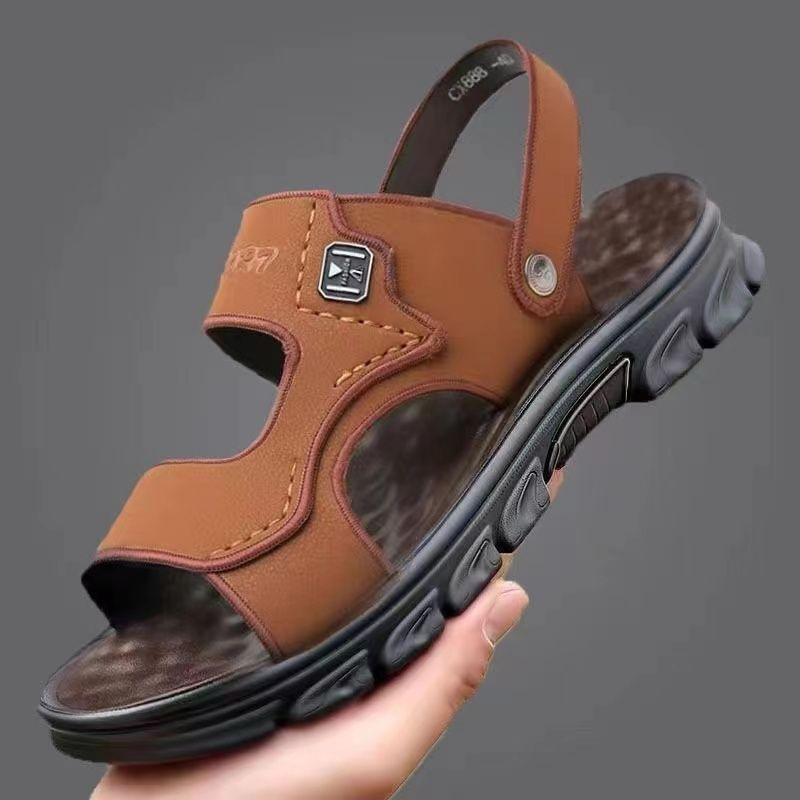 Sandalen Kunstleder Schuhe 2025 rutschfest und wasserdicht Außenbekleidung Doppeltzweck verbesserte Version