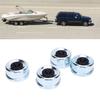 4PCS 2.72 Inch Trailer Hub Cap Trailer Axle Bearing Dust Cap Cup Grease Cover with 4 Rubber Plugs Replacement for Dexter EZ Lube 7000-8000 Lb Hub